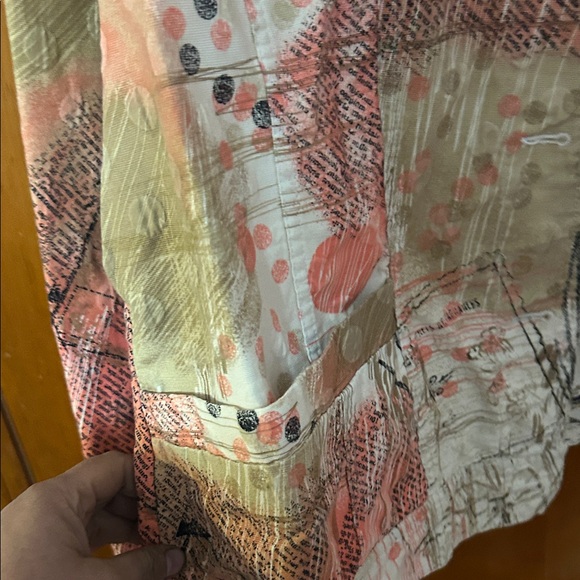 Christopher & Banks Artistic Jean Jacket - Cream, Red, Black - Picture 7 of 7